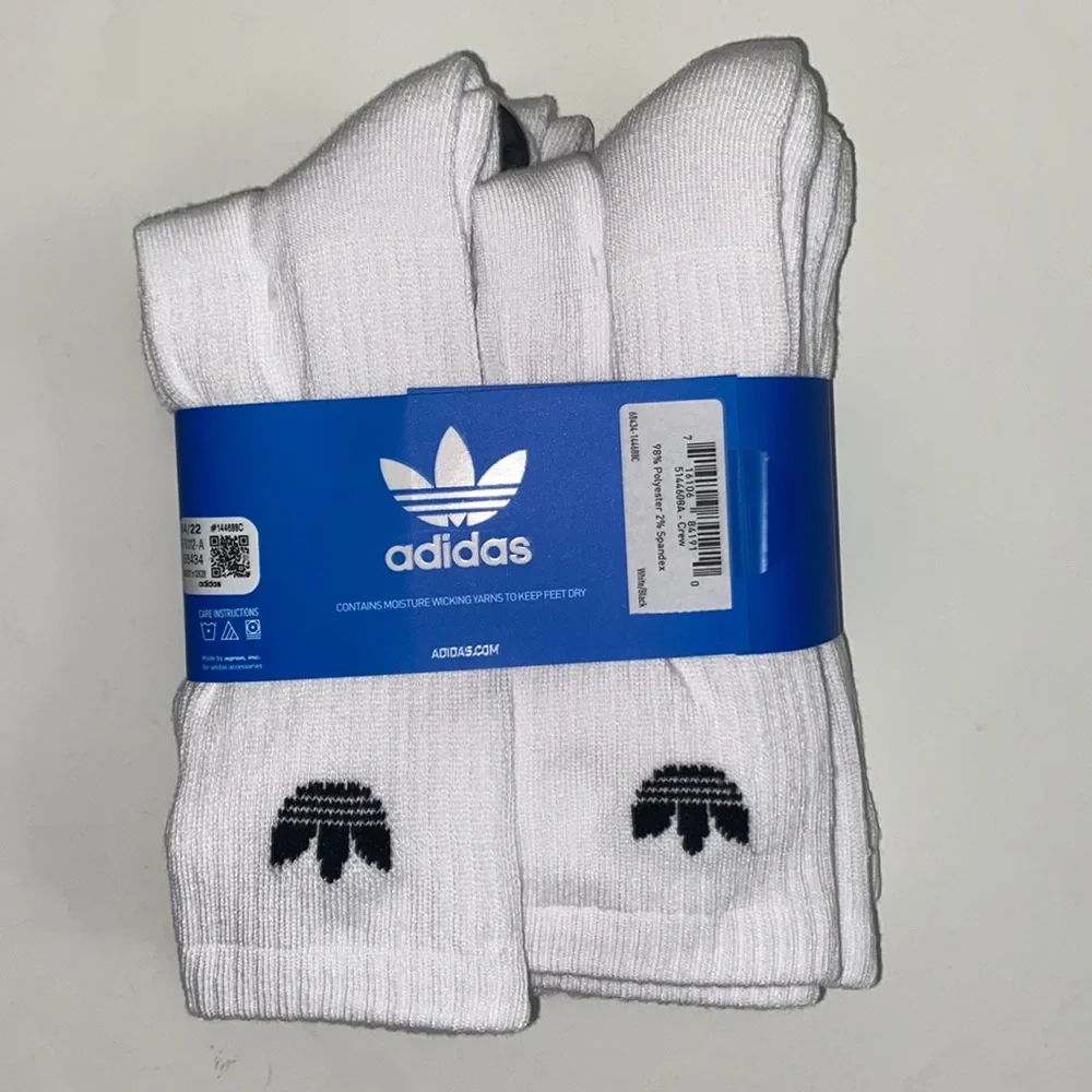 Adidas Originals trefoil Logo cushioned Crew Socks 12 pairs